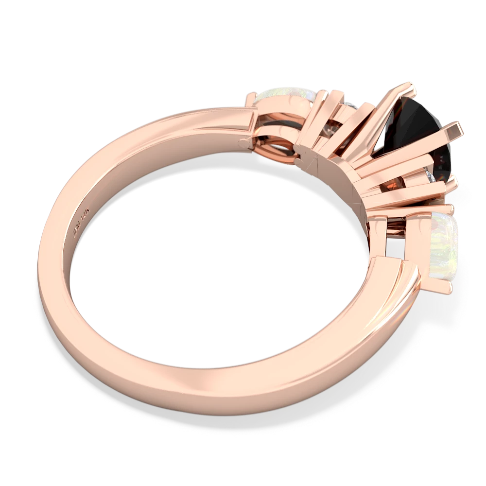 Onyx 6Mm Round Eternal Embrace Engagement 14K Rose Gold ring R2005