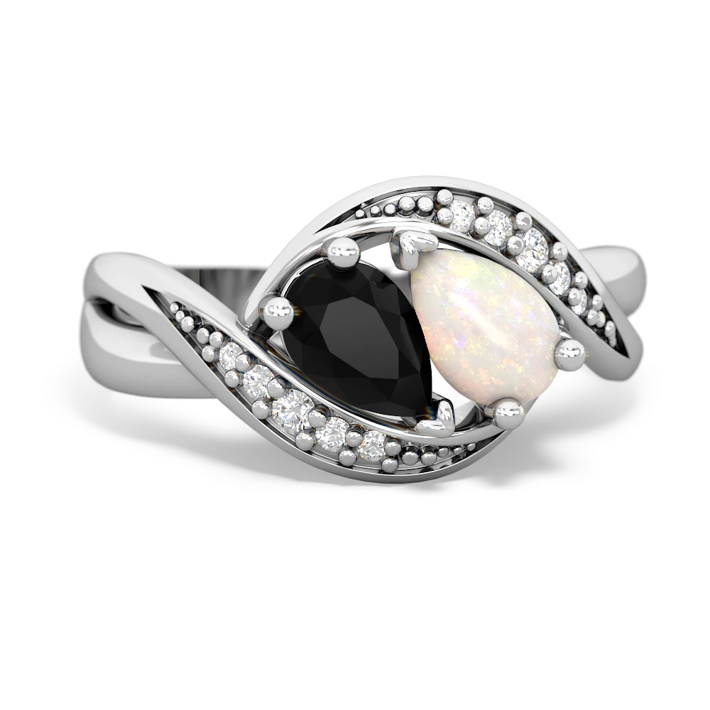 Onyx Summer Winds 14K White Gold ring R5342