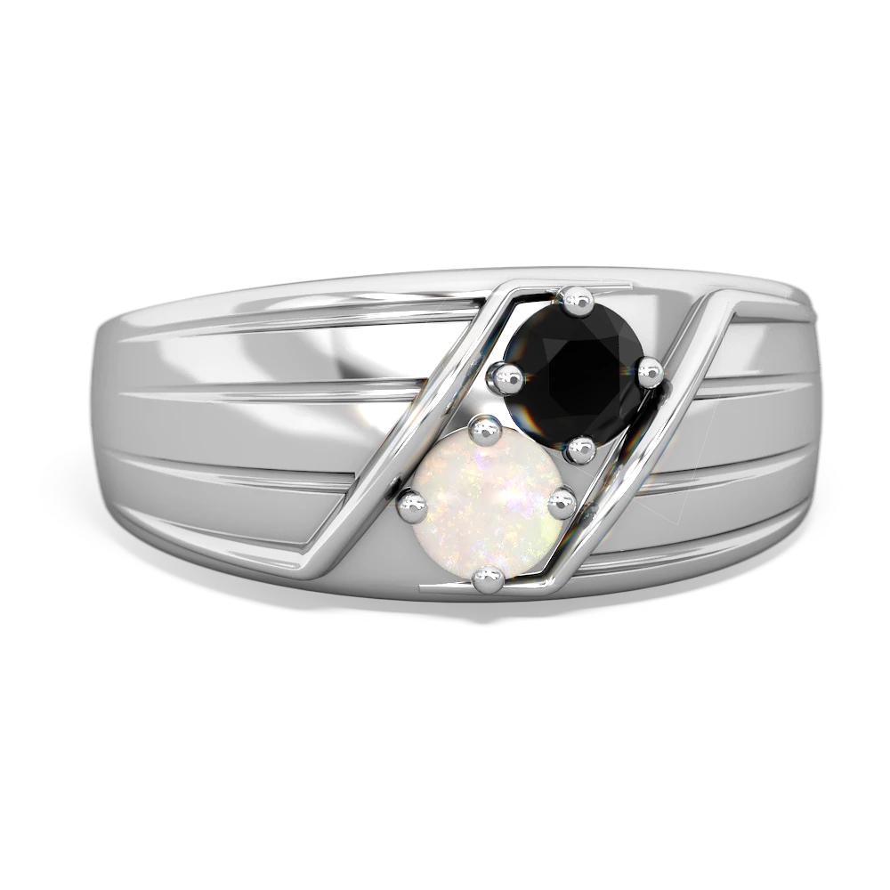 Onyx Men's Streamline 14K White Gold ring R0460