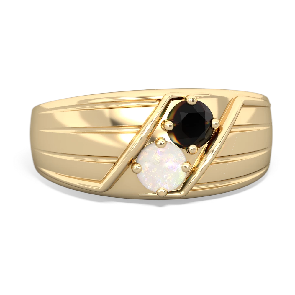 Onyx Men's Streamline 14K Yellow Gold ring R0460