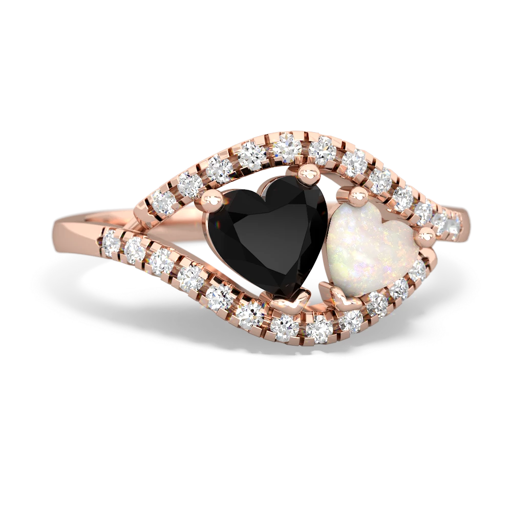 Onyx Mother And Child 14K Rose Gold ring R3010