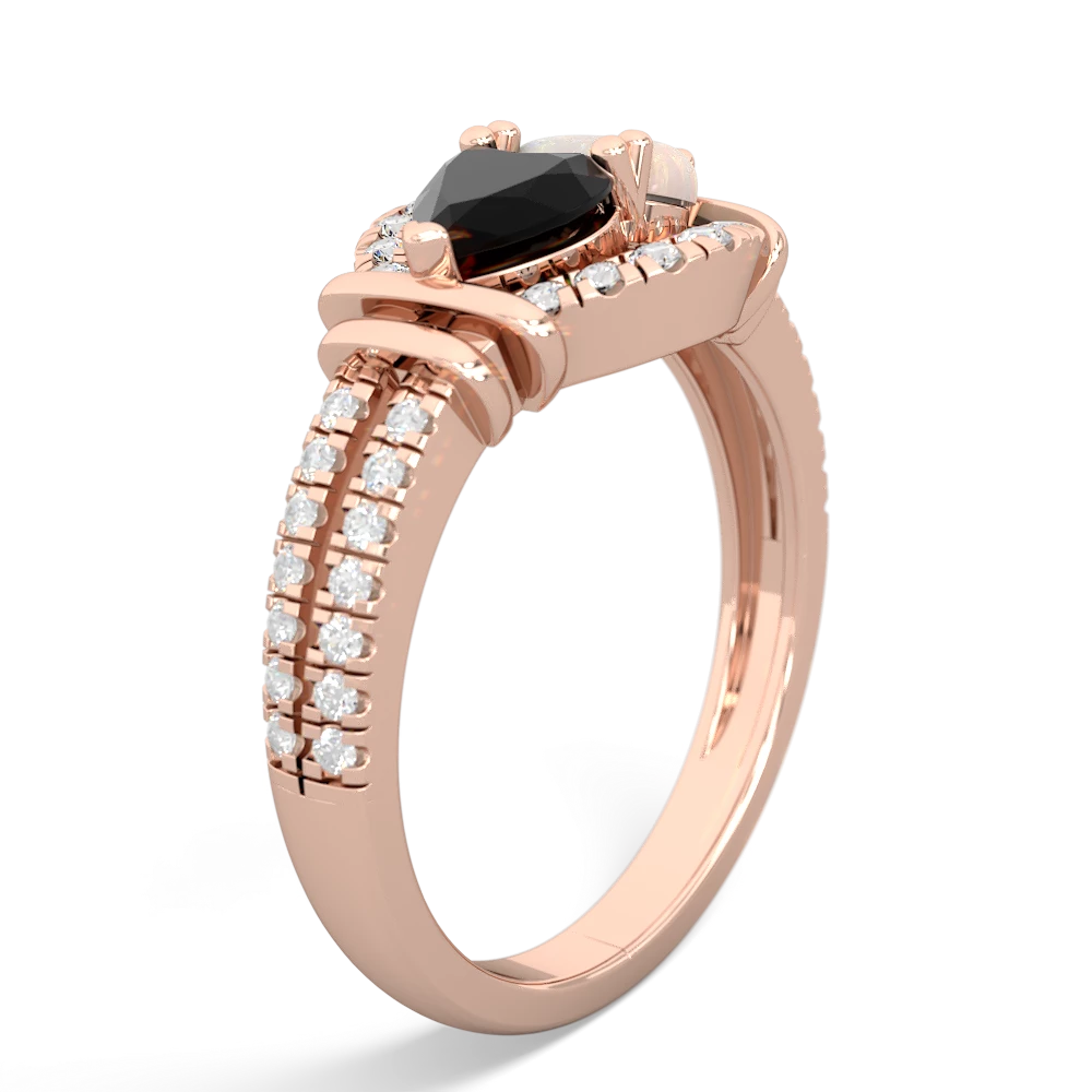 Onyx Art-Deco Keepsake 14K Rose Gold ring R5630