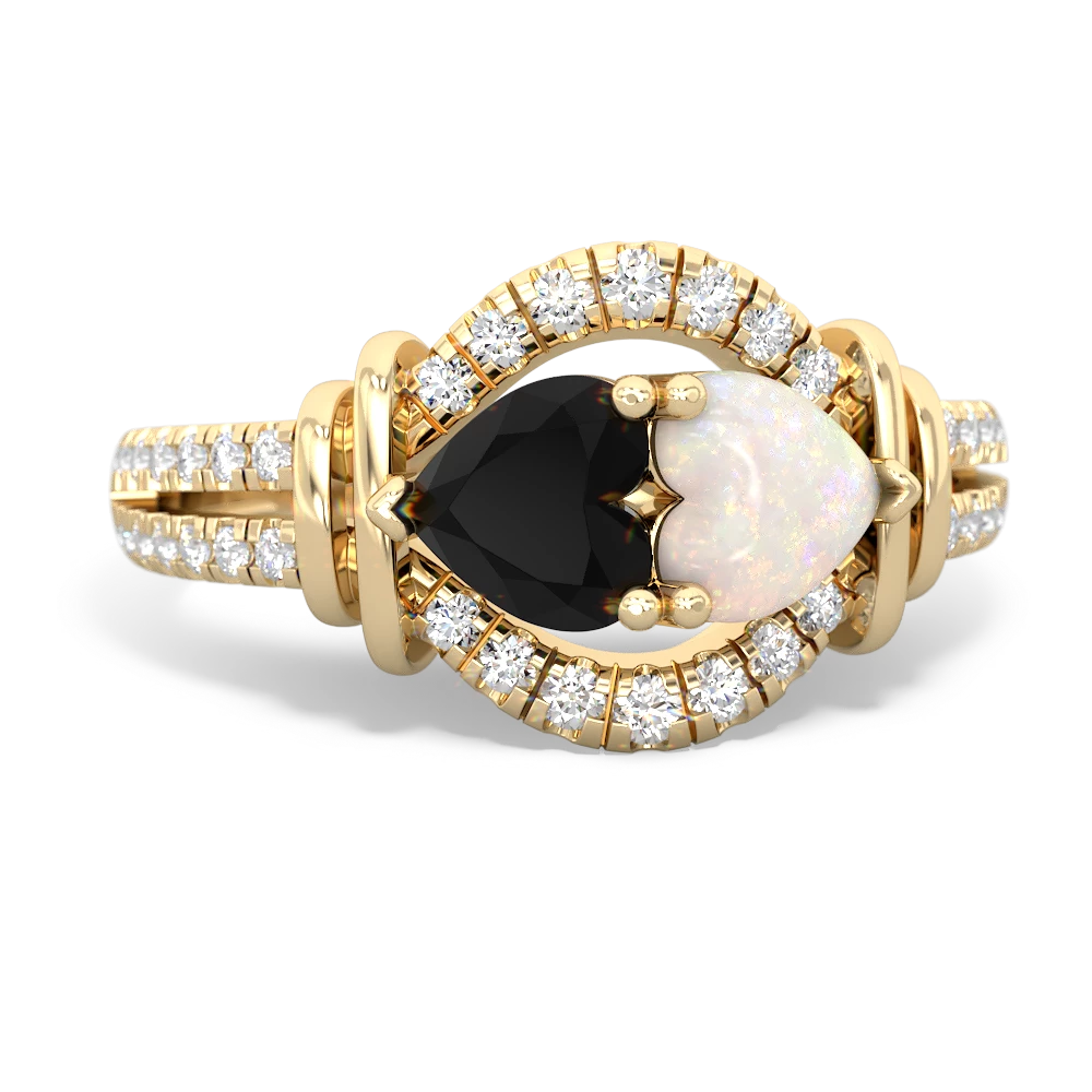 Onyx Art-Deco Keepsake 14K Yellow Gold ring R5630