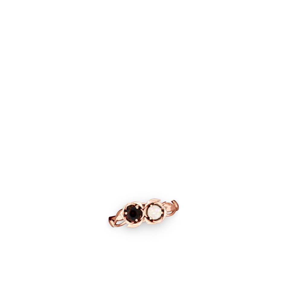 Onyx Rose Garden 14K Rose Gold ring R5510