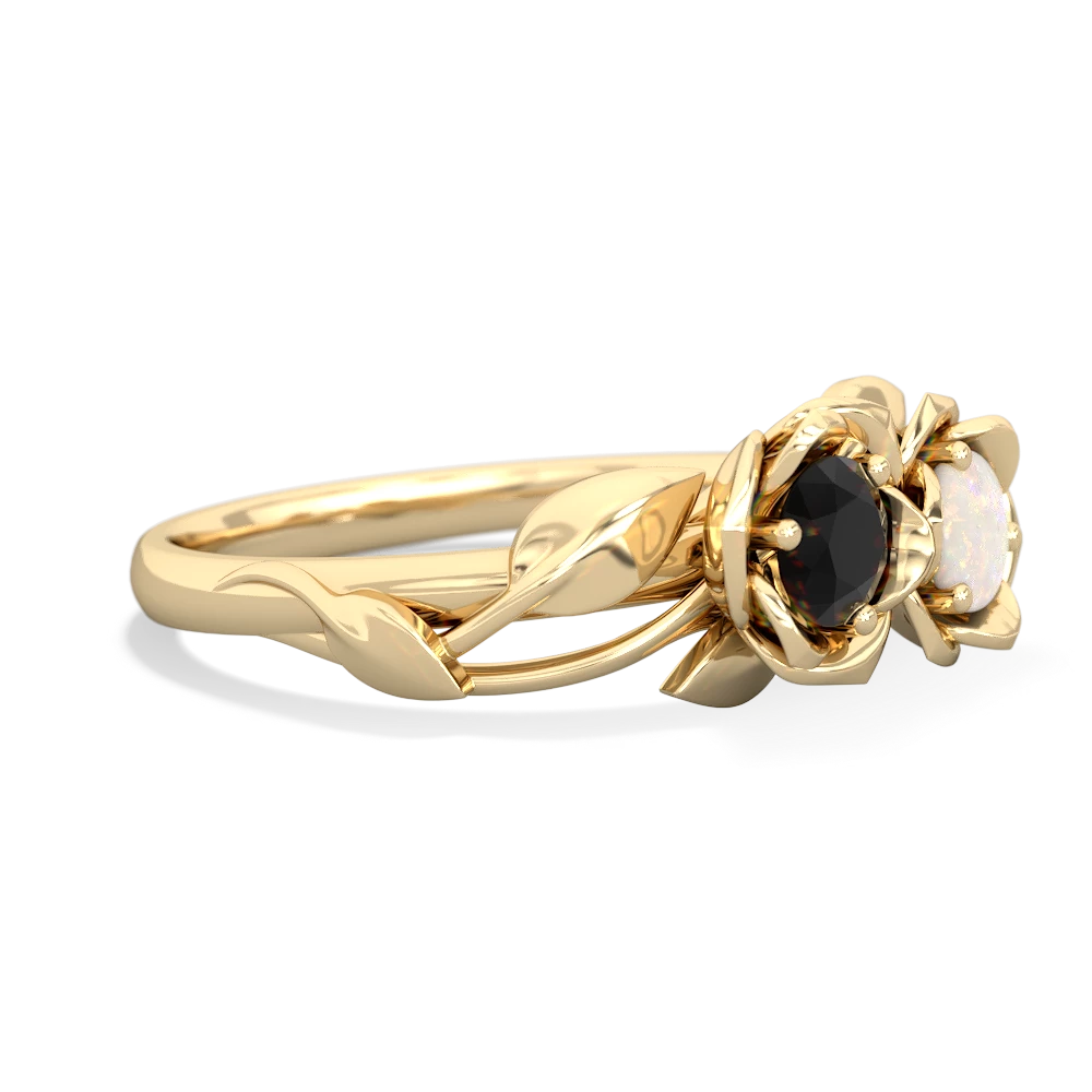 Onyx Rose Garden 14K Yellow Gold ring R5510