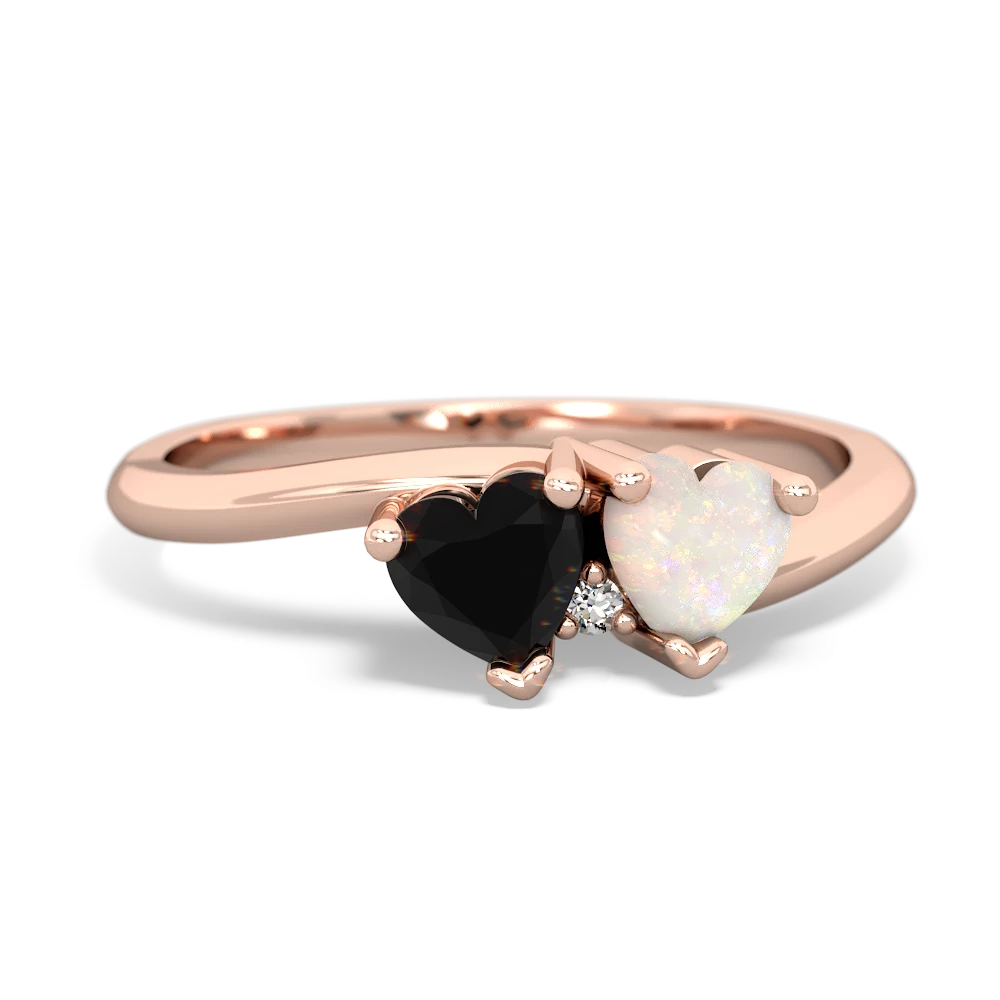 Onyx Sweethearts 14K Rose Gold ring R5260