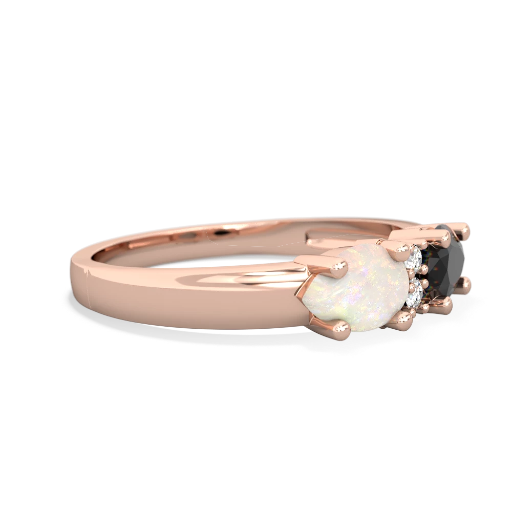 Onyx Pear Bowtie 14K Rose Gold ring R0865