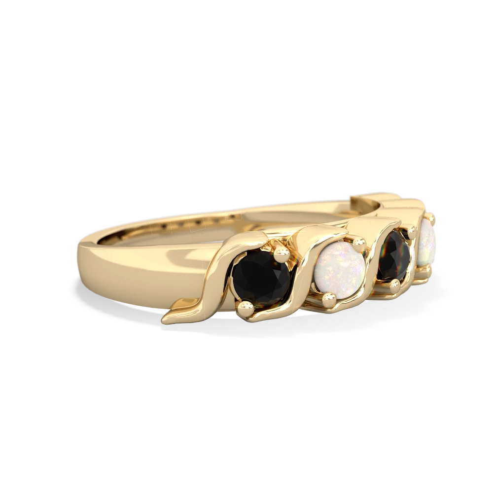 Onyx Anniversary Band 14K Yellow Gold ring R2089