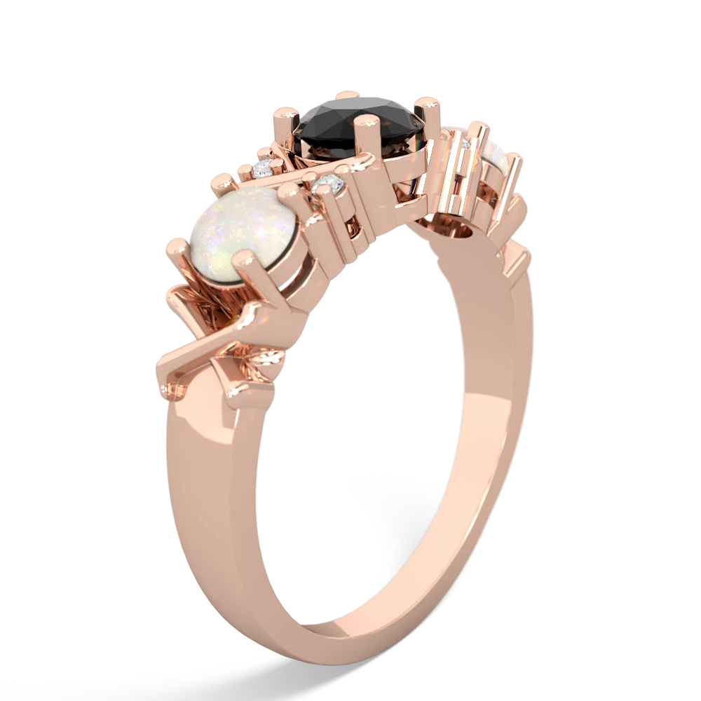 Onyx Hugs And Kisses 14K Rose Gold ring R5016