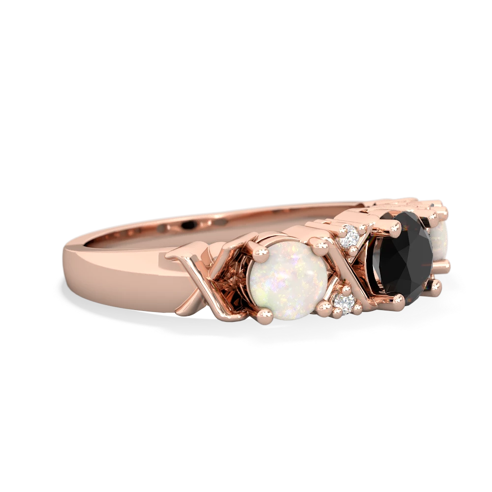 Onyx Hugs And Kisses 14K Rose Gold ring R5016