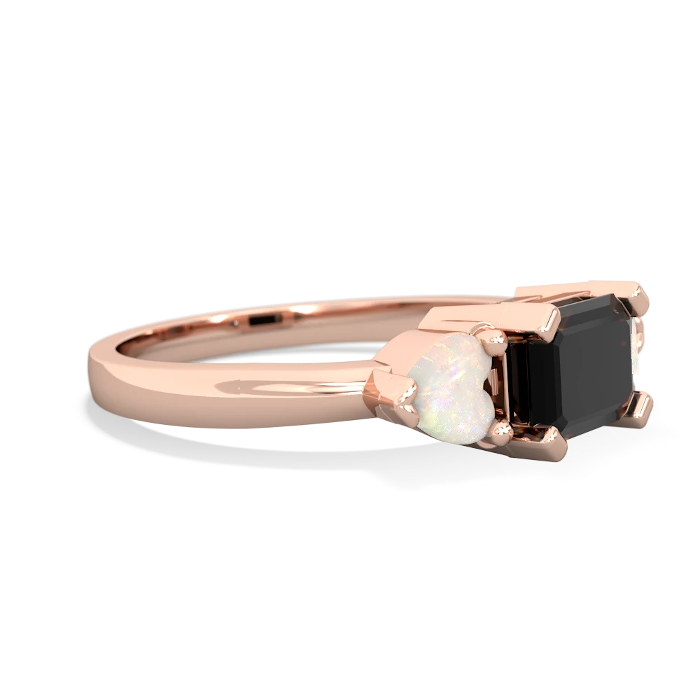 Onyx Three Stone 14K Rose Gold ring R5235