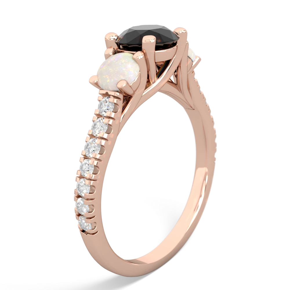 Onyx Pave Trellis 14K Rose Gold ring R5500