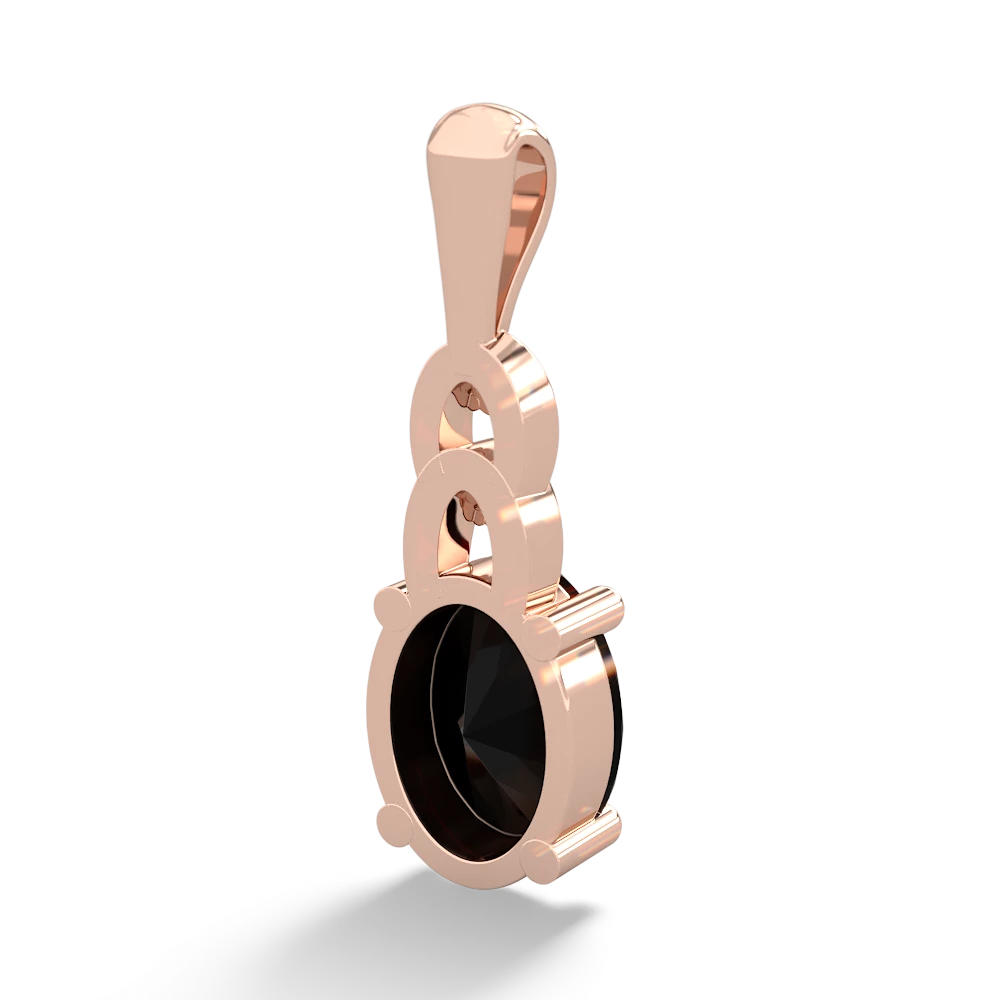 Onyx Links 14K Rose Gold pendant P4032