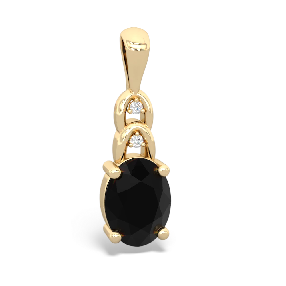 Onyx Links 14K Yellow Gold pendant P4032