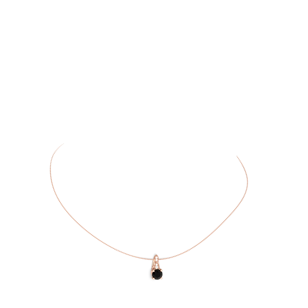 Onyx Antique Elegance 14K Rose Gold pendant P3100