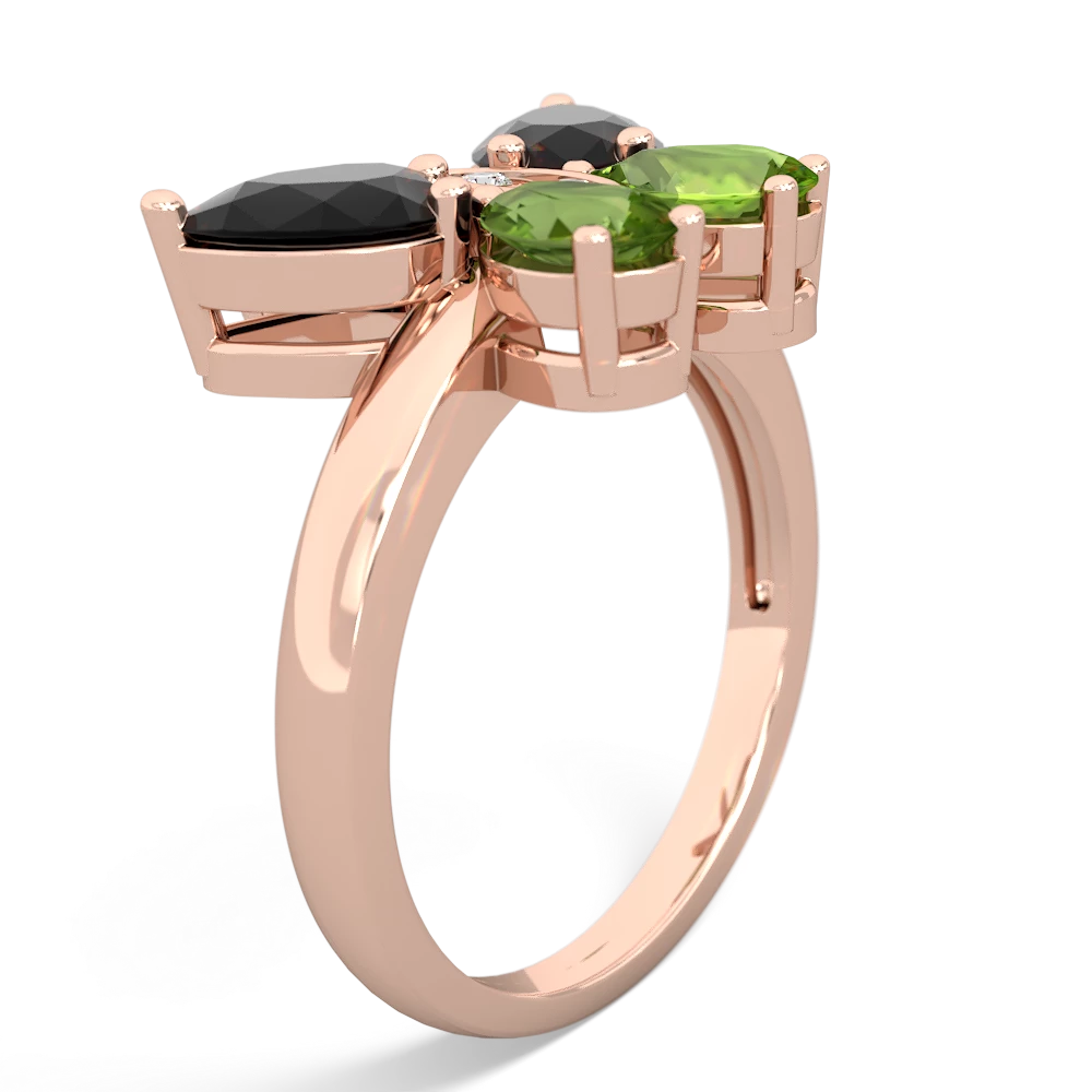 Onyx Butterfly 14K Rose Gold ring R2215