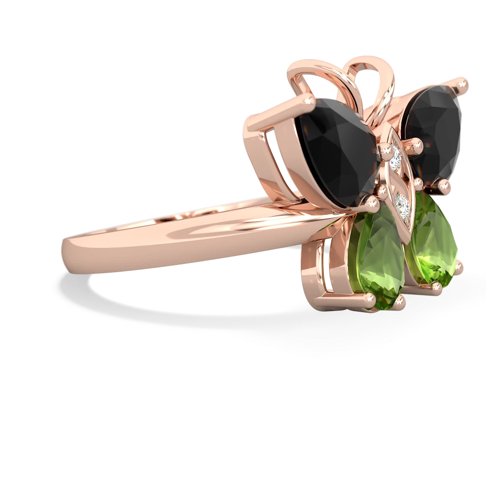 Onyx Butterfly 14K Rose Gold ring R2215