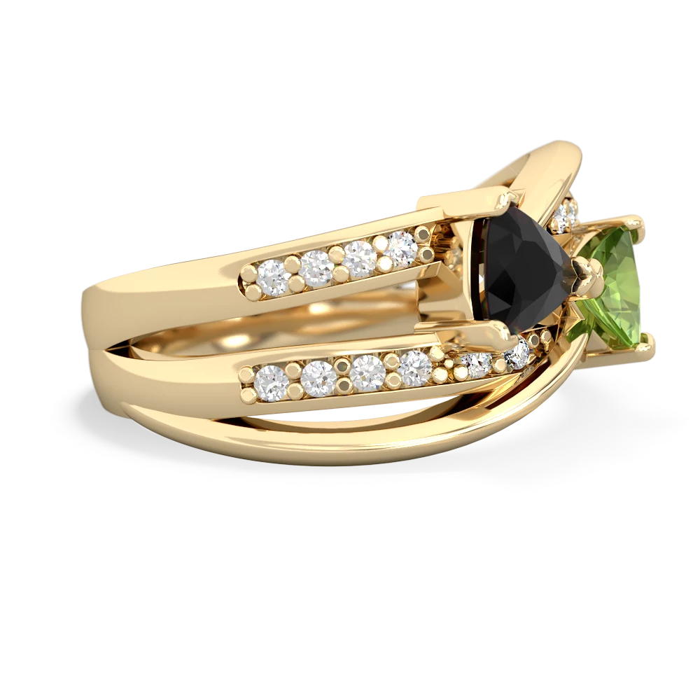 Onyx Bowtie 14K Yellow Gold ring R2360