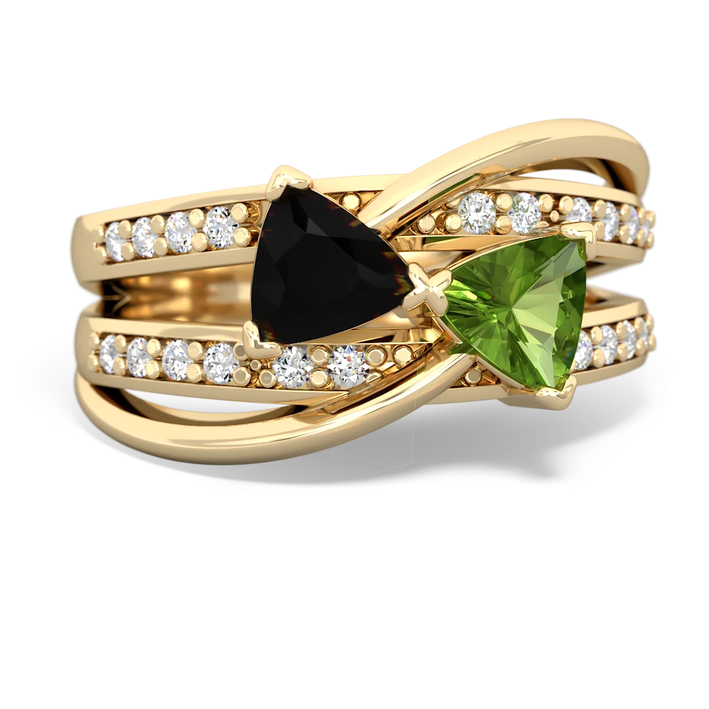 Onyx Bowtie 14K Yellow Gold ring R2360