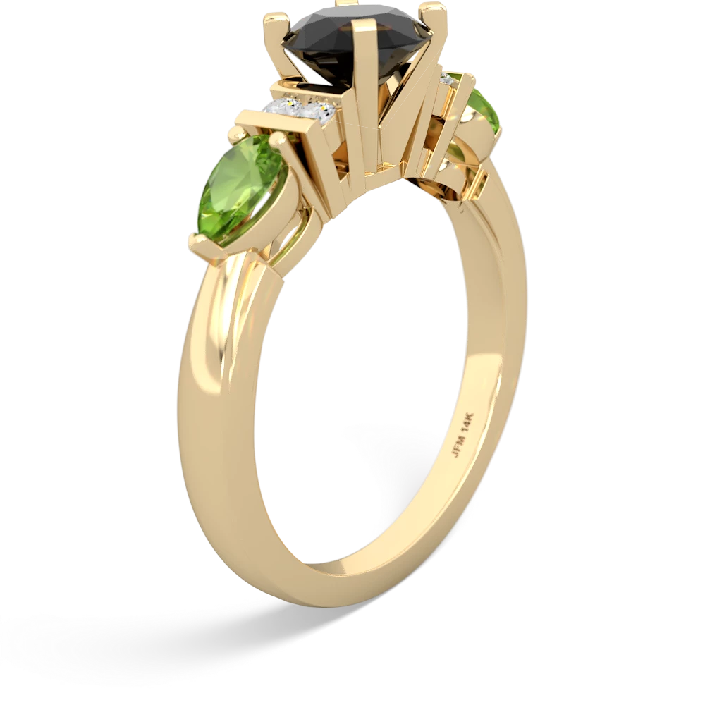 Onyx 6Mm Round Eternal Embrace Engagement 14K Yellow Gold ring R2005