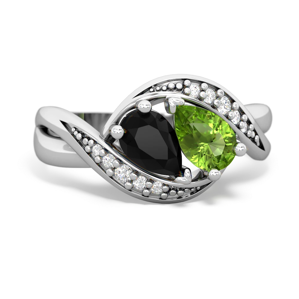 Onyx Summer Winds 14K White Gold ring R5342