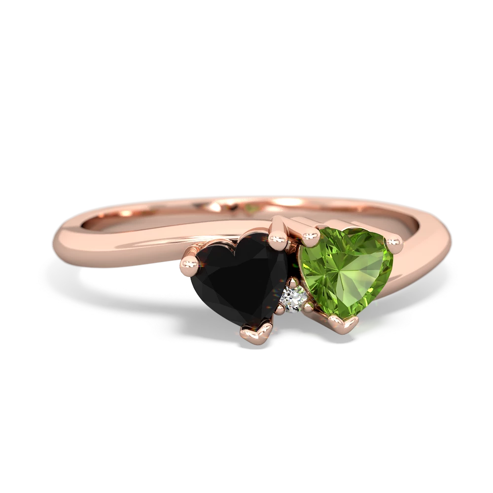 Onyx Sweethearts 14K Rose Gold ring R5260