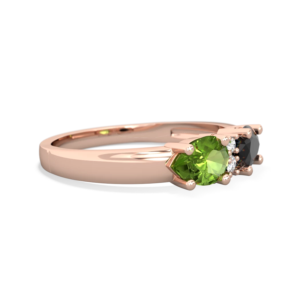 Onyx Pear Bowtie 14K Rose Gold ring R0865