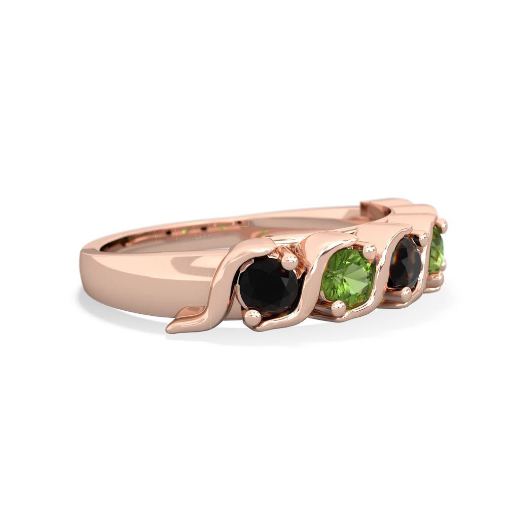 Onyx Anniversary Band 14K Rose Gold ring R2089