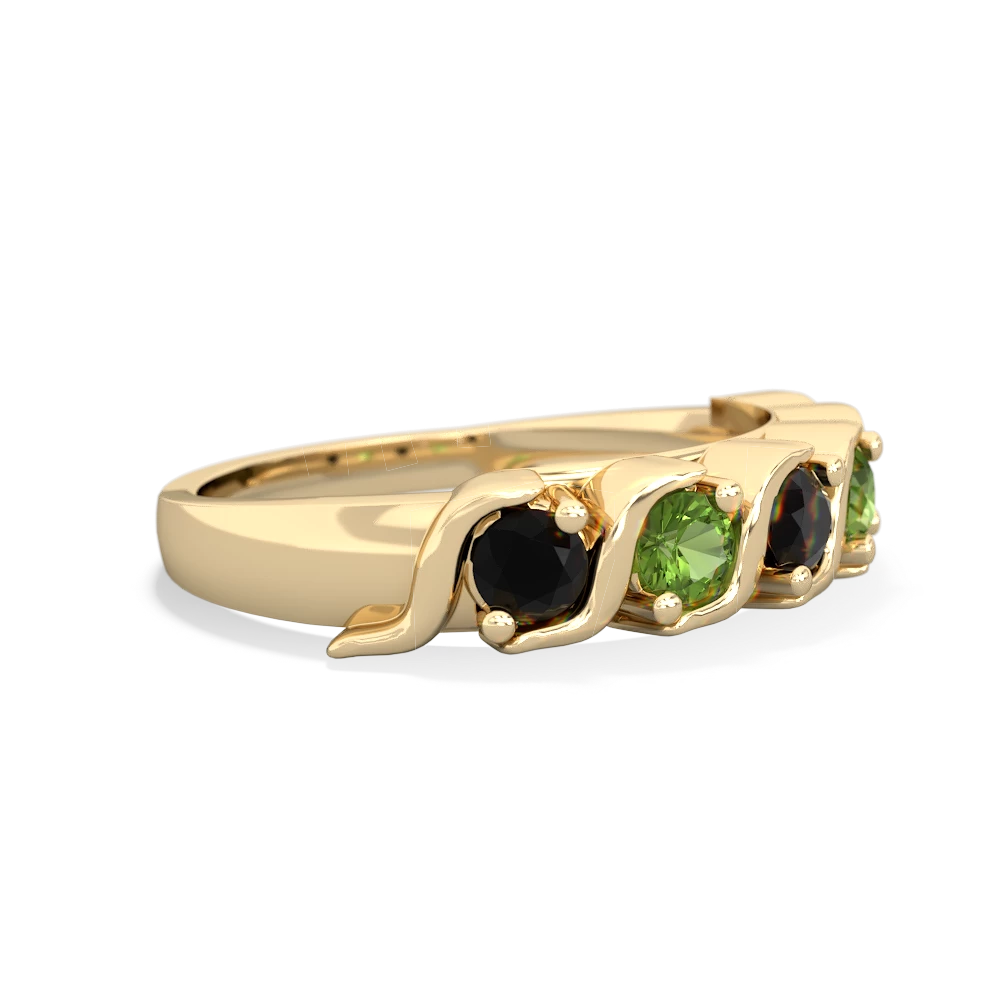 Onyx Anniversary Band 14K Yellow Gold ring R2089