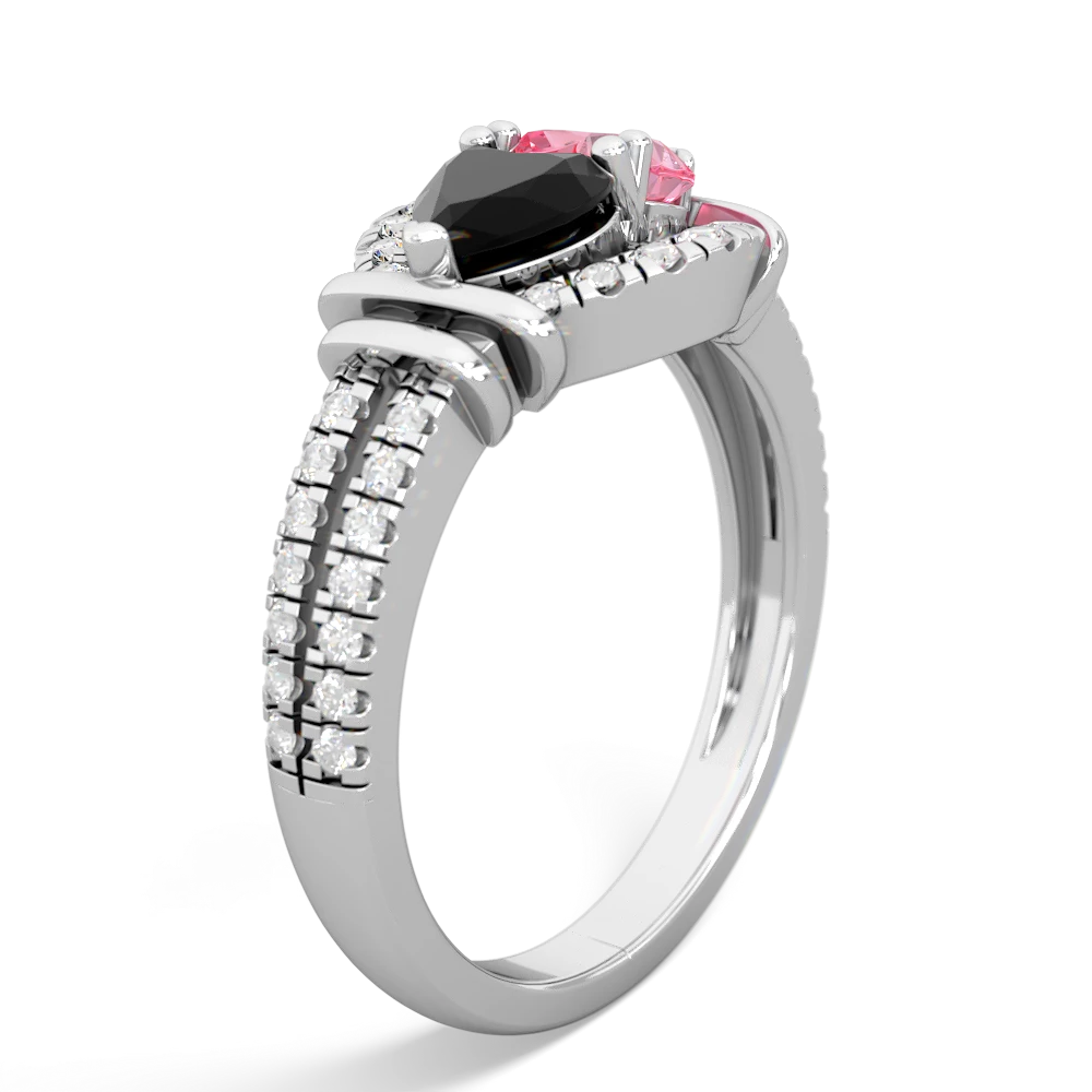 Onyx Art-Deco Keepsake 14K White Gold ring R5630