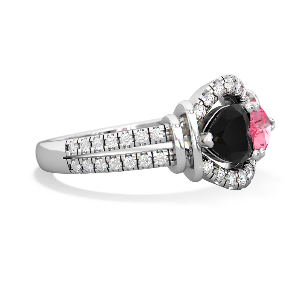 Onyx Art-Deco Keepsake 14K White Gold ring R5630