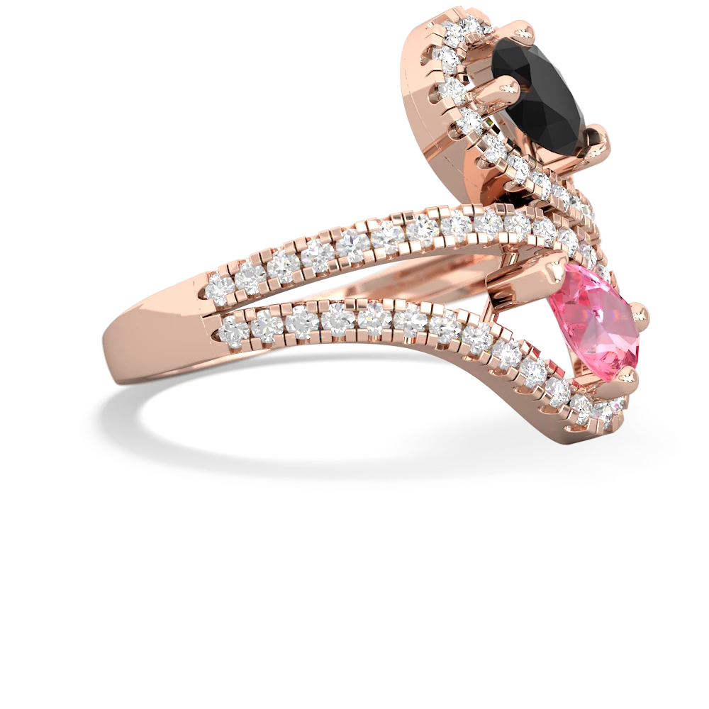 Onyx Diamond Dazzler 14K Rose Gold ring R3000