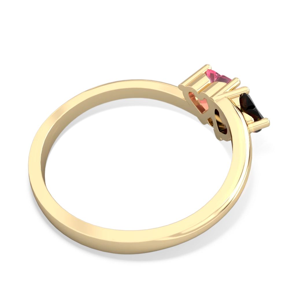 Onyx Sweethearts 14K Yellow Gold ring R5260