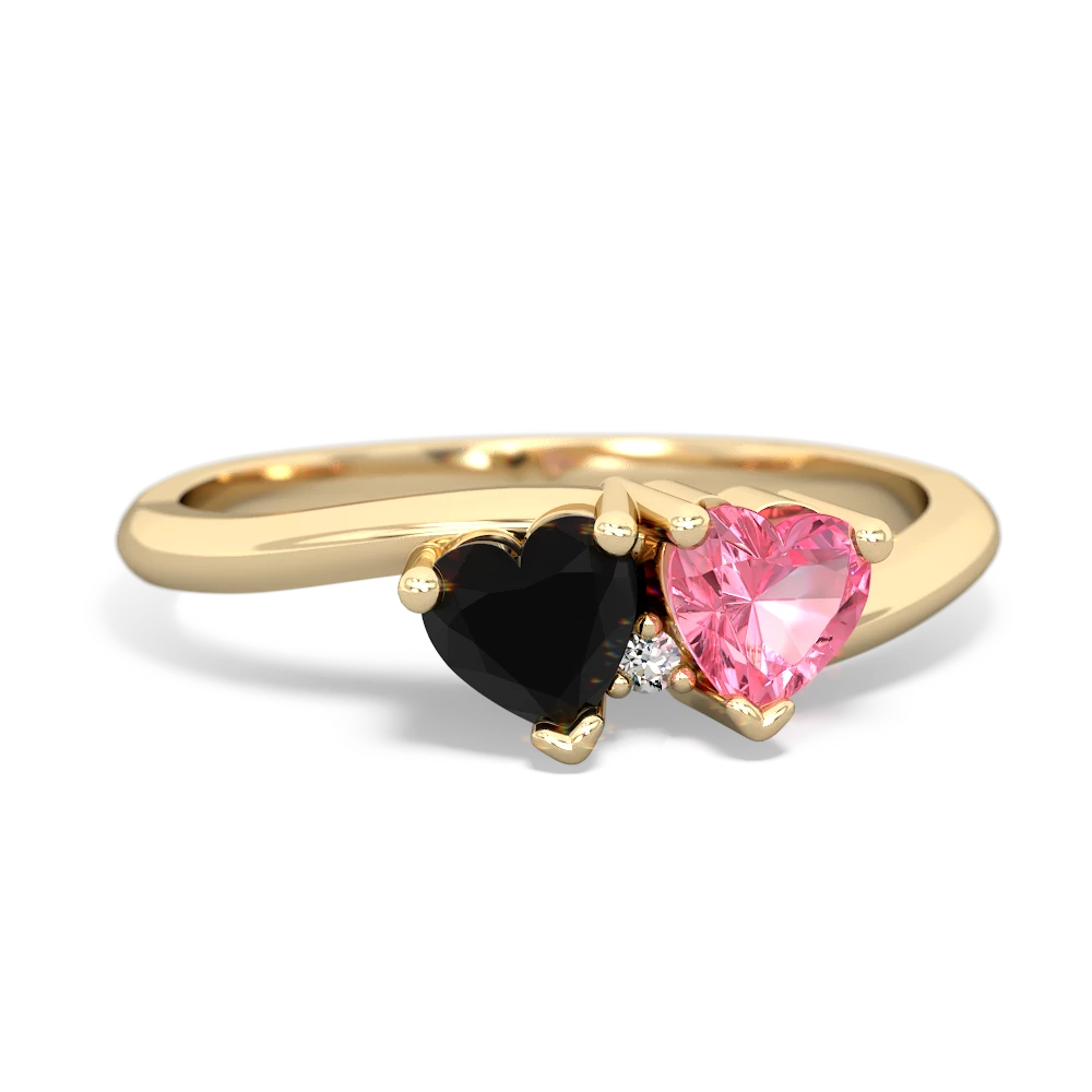 Onyx Sweethearts 14K Yellow Gold ring R5260