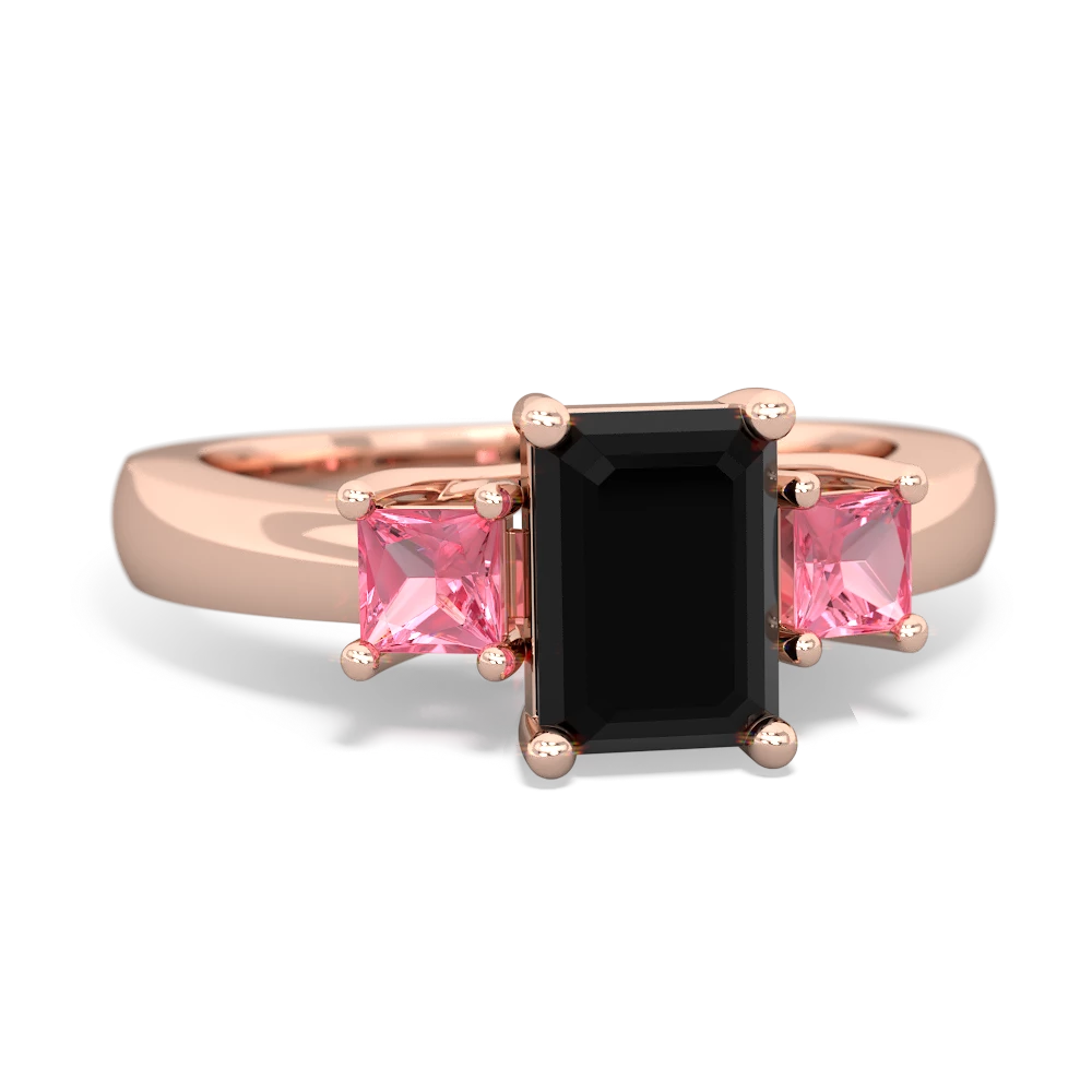 Black Rhodium Single Band Ring with Pink Stones – Rosie Fortescue Jewellery