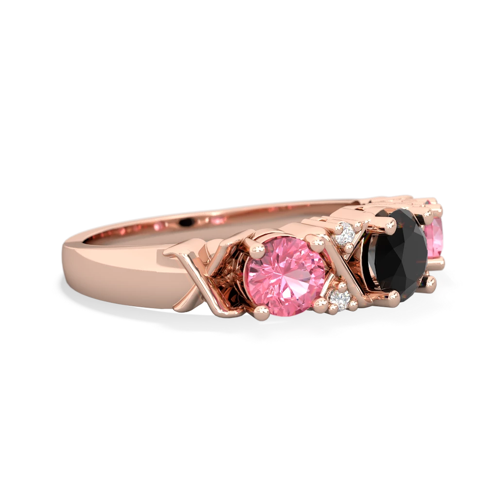 Onyx Hugs And Kisses 14K Rose Gold ring R5016