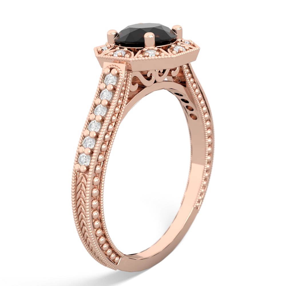 Onyx Art-Deco Starburst 14K Rose Gold ring R5520