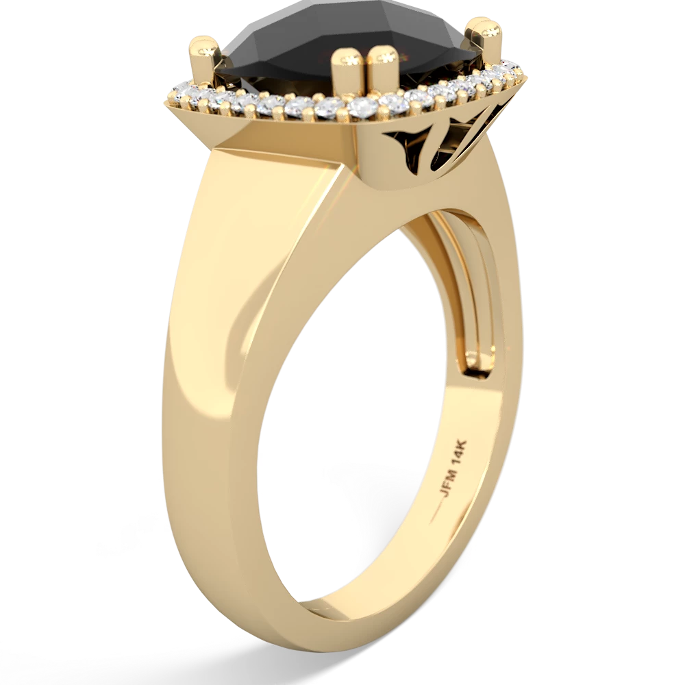 Onyx Halo Cocktail 14K Yellow Gold ring R2544