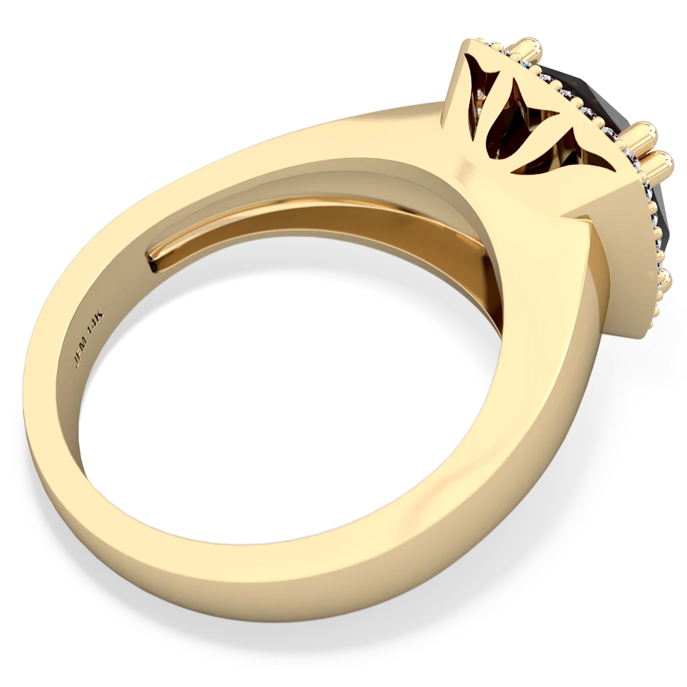 Onyx Halo Cocktail 14K Yellow Gold ring R2544