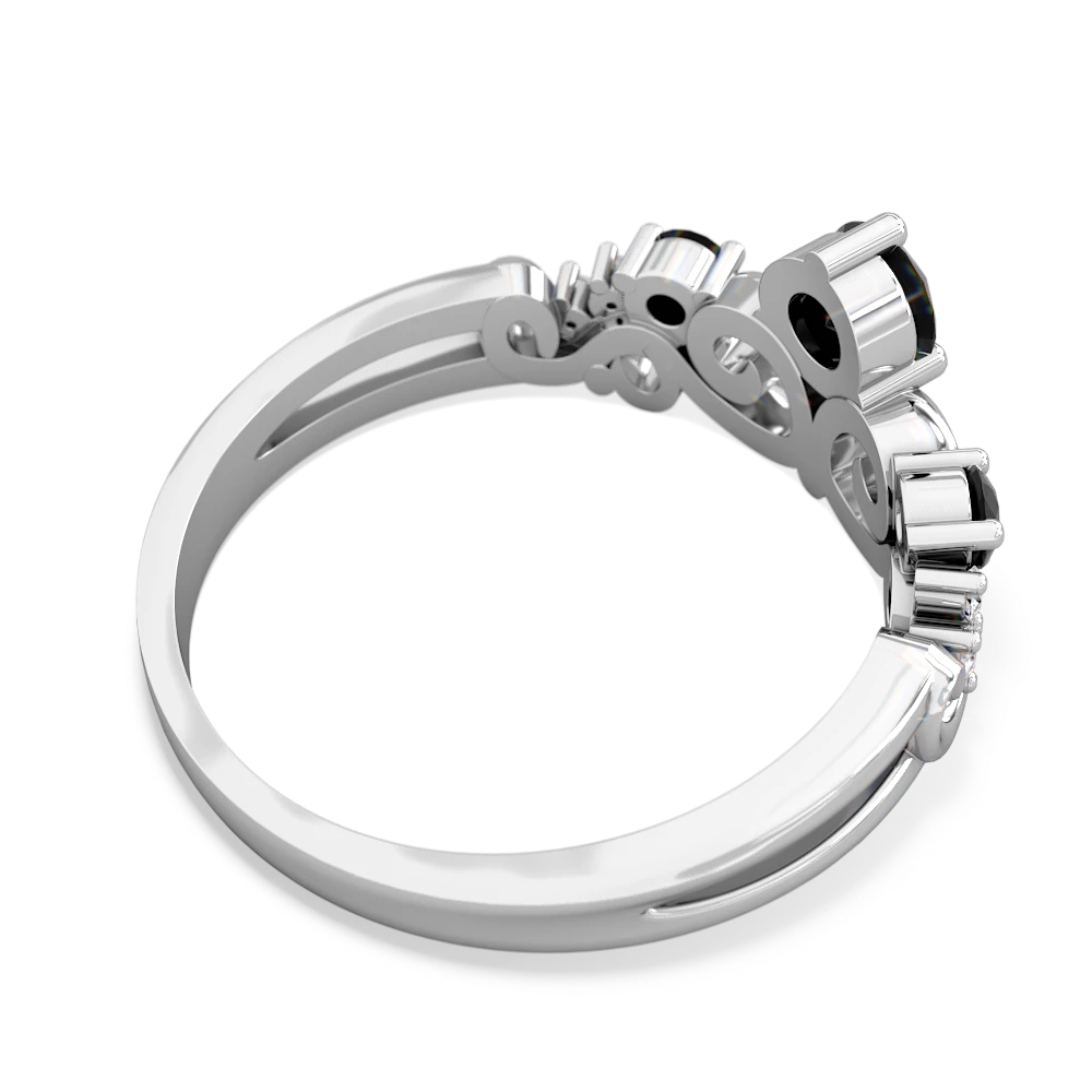 Onyx Crown Keepsake 14K White Gold ring R5740