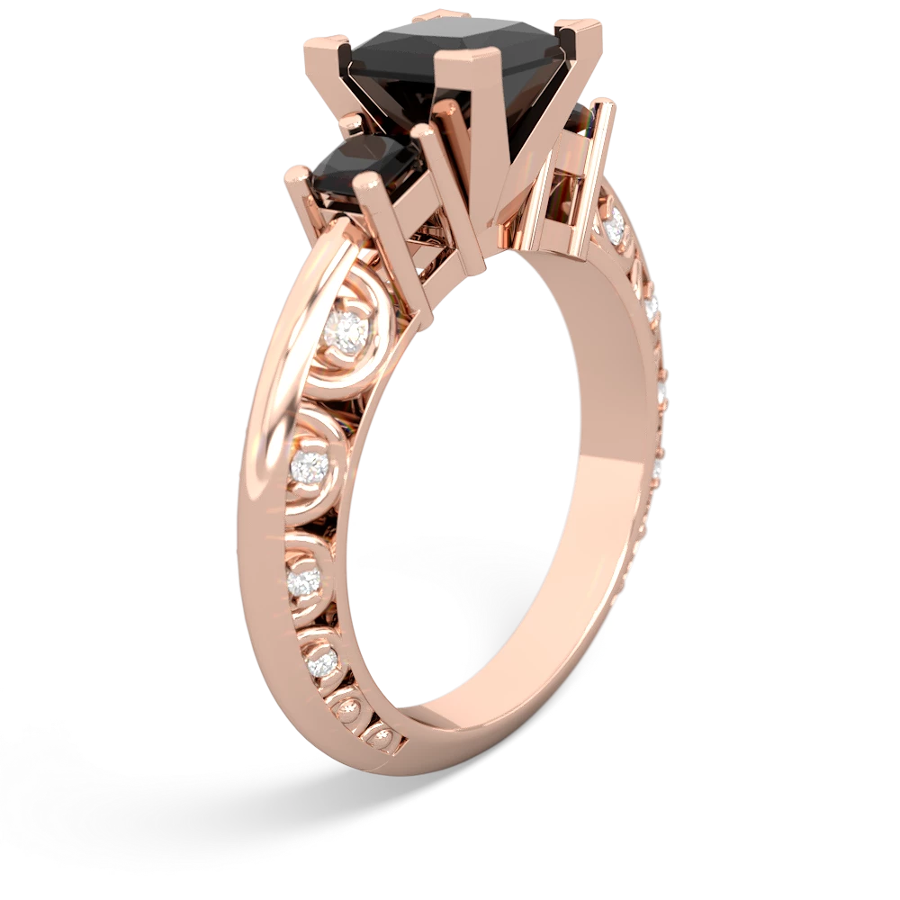 Onyx Eternal Embrace Engagement 14K Rose Gold ring C2001