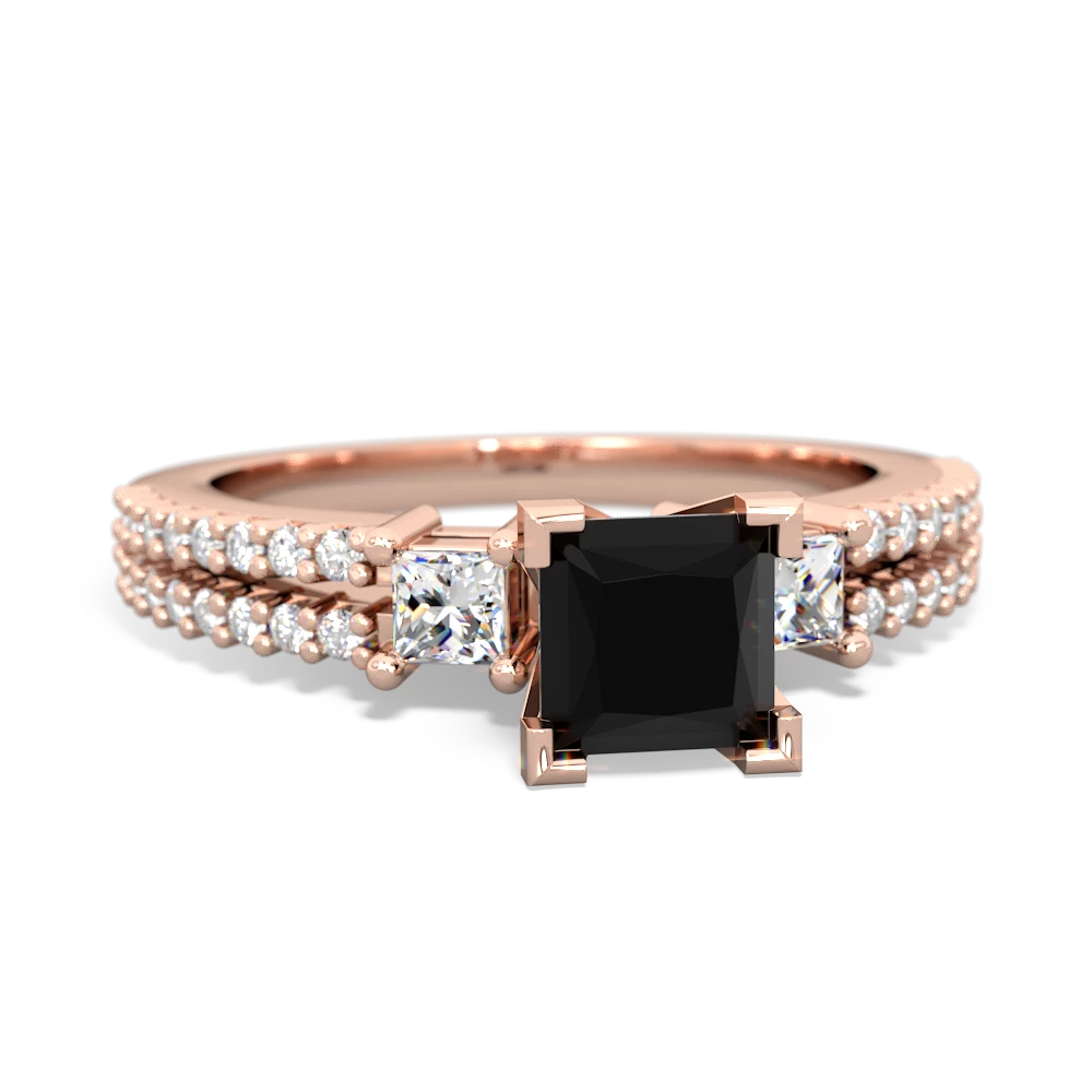 Onyx Classic 5Mm Square Engagement 14K Rose Gold ring R26435SQ