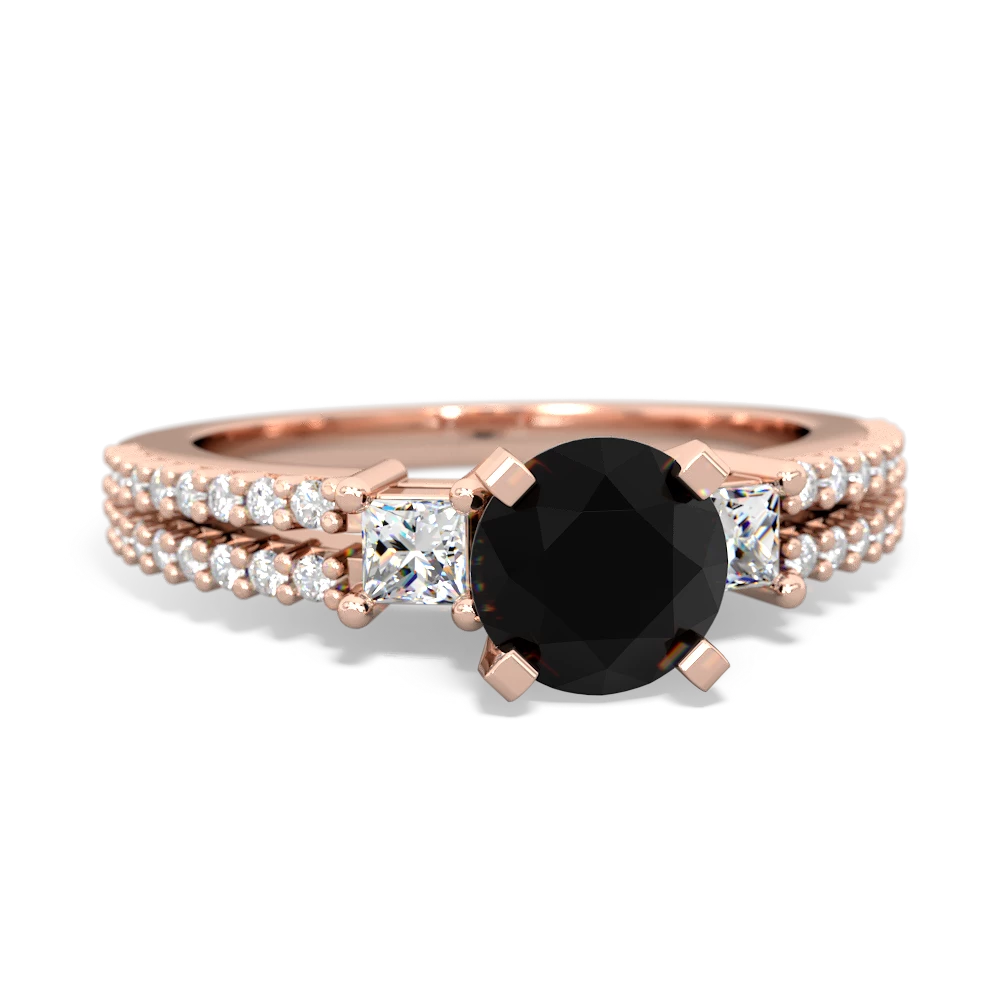 Onyx Classic 6Mm Round Engagement 14K Rose Gold ring R26436RD