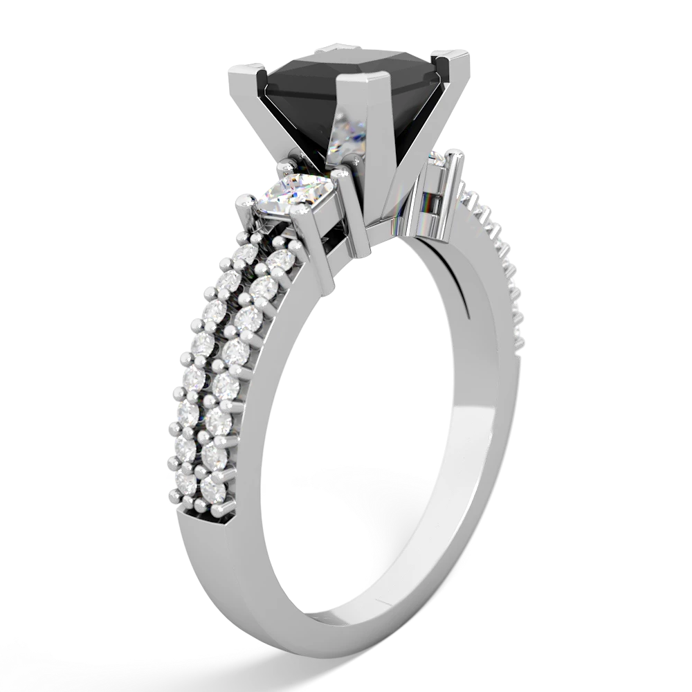 Onyx Classic 6Mm Princess Engagement 14K White Gold ring R26436SQ