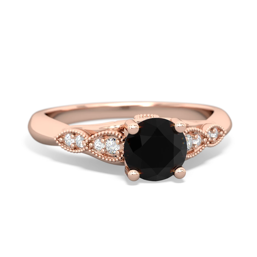 Onyx Antique Elegance 14K Rose Gold ring R3100