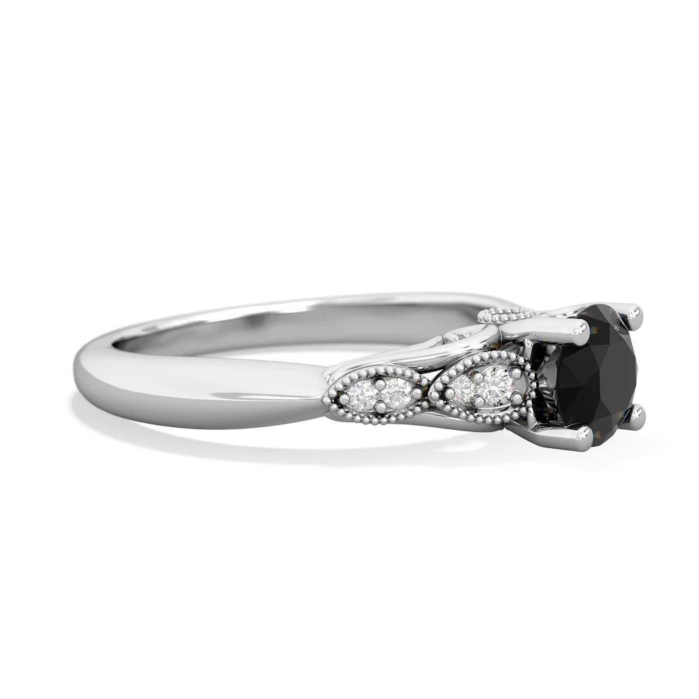 Onyx Antique Elegance 14K White Gold ring R3100