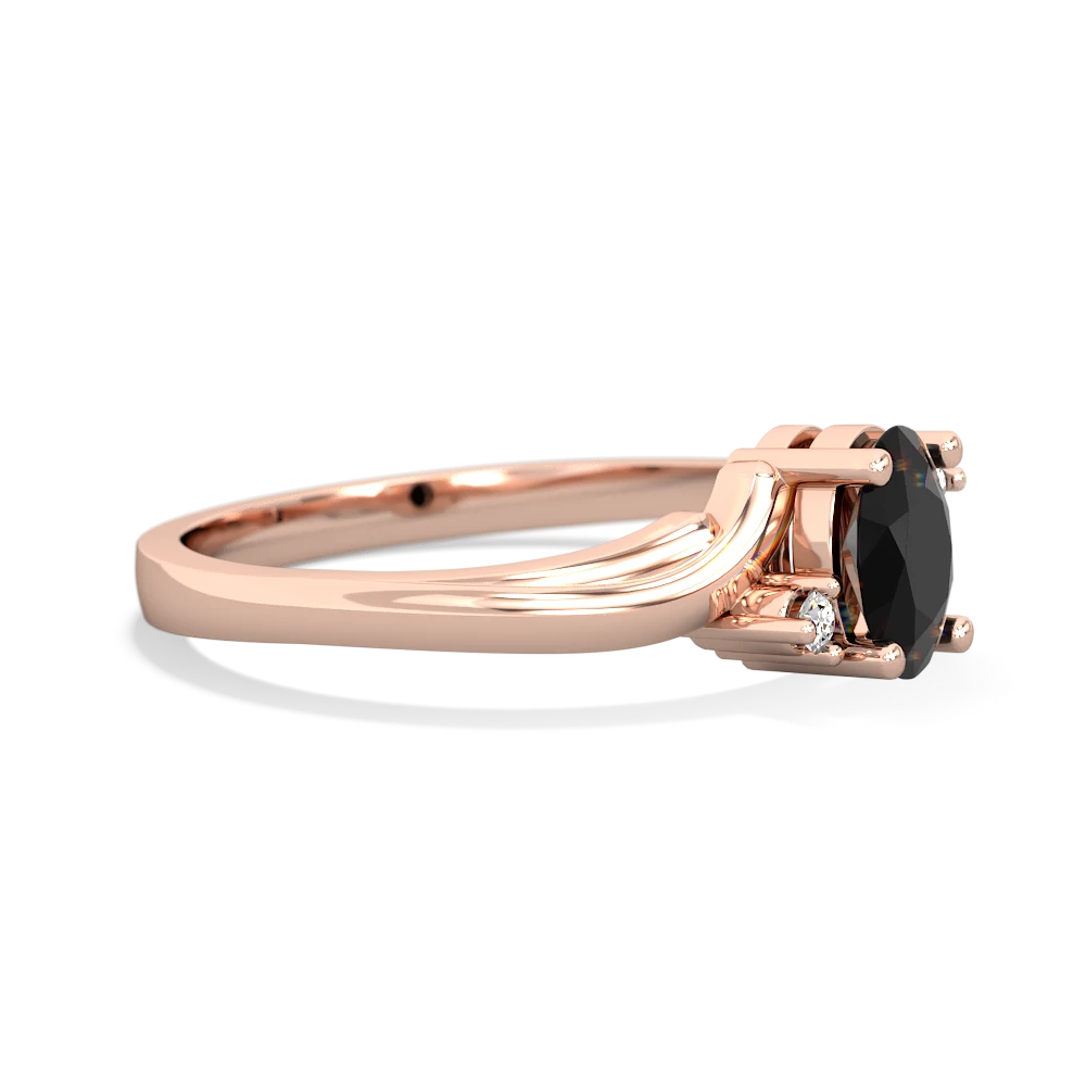 Onyx Elegant Swirl 14K Rose Gold ring R2173