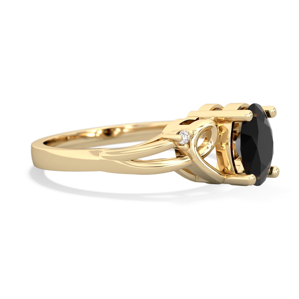 Onyx Swirls 14K Yellow Gold ring R2347