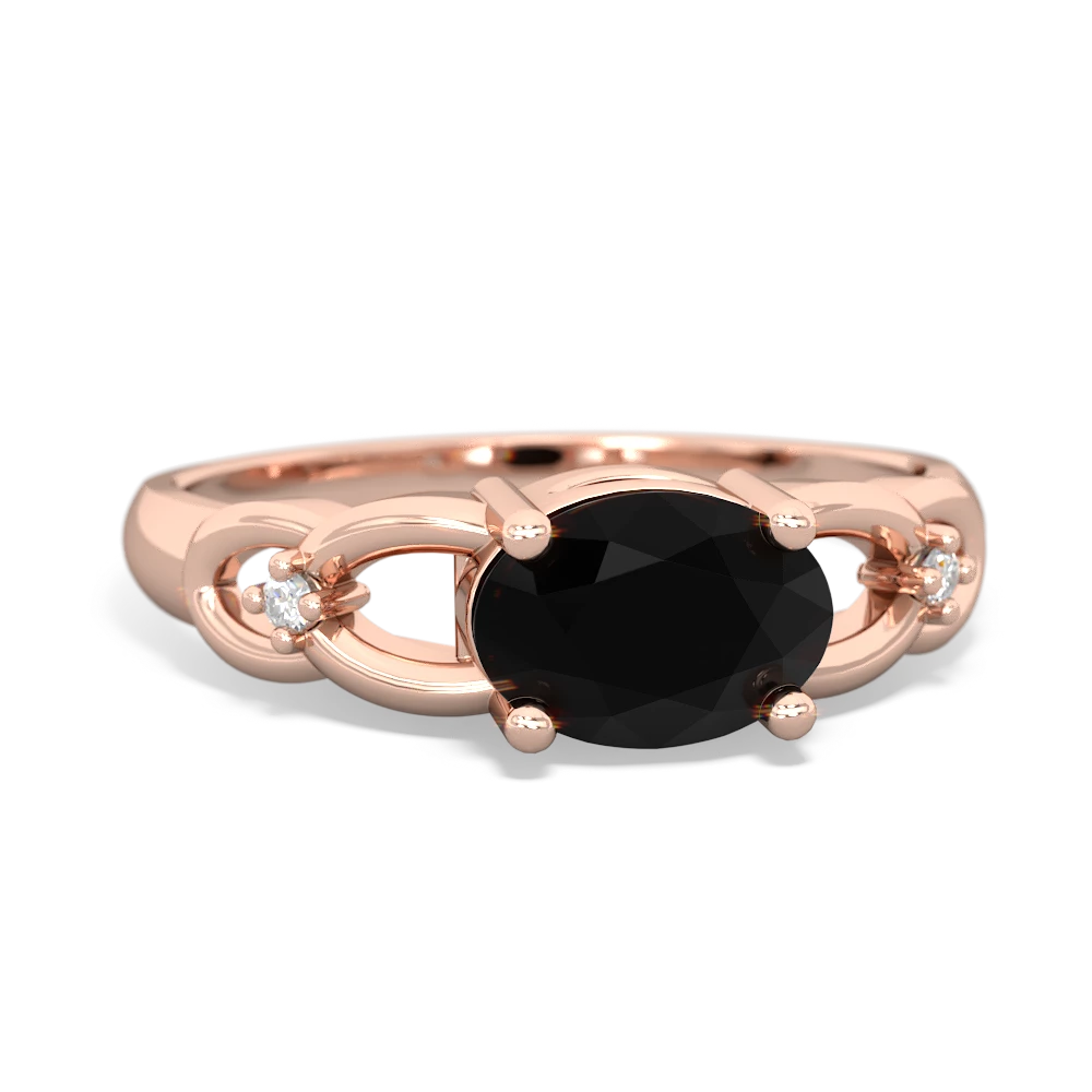 Onyx Links 14K Rose Gold ring R4032