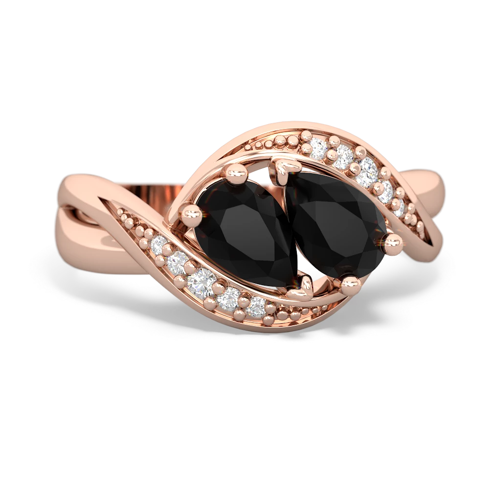 Onyx Summer Winds 14K Rose Gold ring R5342